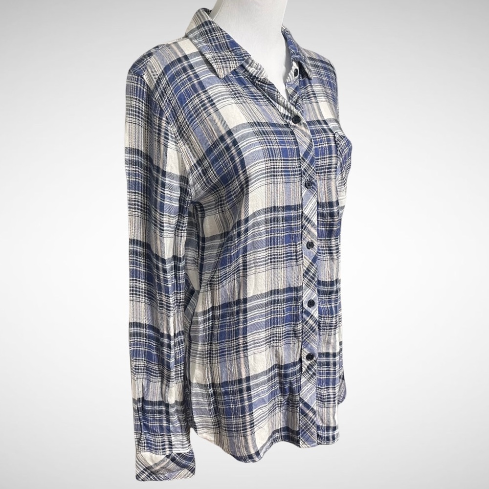 RAILS PLAID BUTTON DOWN FLANNEL TOP XS